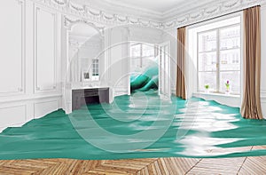 flooding luxury room interior