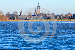 Flooding of river of IJssel in Zutphen, Holland