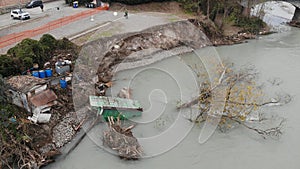 Flooding spring rains river Panaro Modena photo