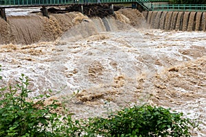 Flooding after storm - unglean water with soil comming