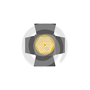 Floodlights energy electricity light flat icon