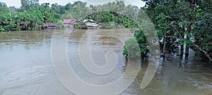 Floods Hit Kalimantan Villages In Borneo