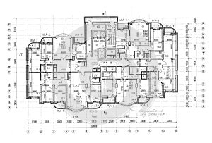 Floor architectural construction plan