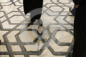 Floor of the Blue Mosque. Istanbul, Turkey