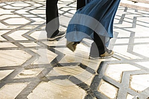 Floor of the Blue Mosque. Istanbul, Turkey.