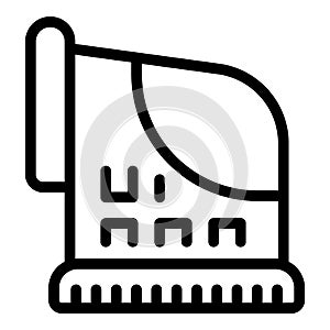 Floor buffing machine icon outline vector. Indoor surface mopping device