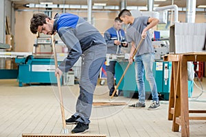 Floor care and cleaning services in factory