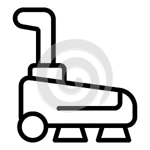 Floor cleaner machine icon outline vector. Sanitation equipment