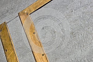 Floor with gold frame