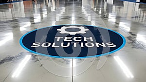 Tech Solutions Floor Graphic