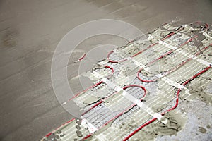 Floor heating coils photo