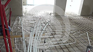 Floor heating manifold collector place at end of floor heating pipeline