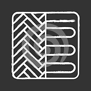 Floor heating system chalk icon