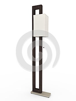 Floor lamp. 3D illustration.