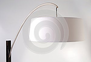 Floor lamp detail. White lampshade