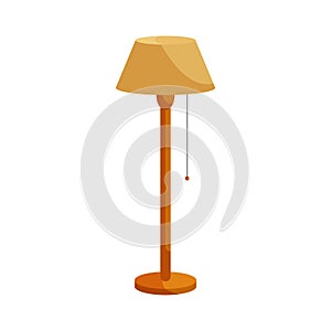 Floor lamp icon, cartoon style
