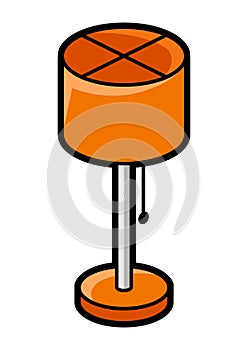Floor lamp icon in isometry style. Domestic and office furniture and equipment. photo