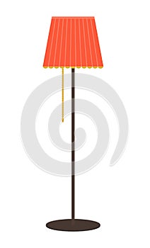 Floor Lamp Illuminates Room, Furniture for Home