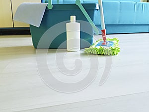 Floor Mop container for cleaning in the room cleanup