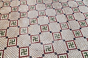 Floor mosaics in Casa de la Cultura Benjamin Duarte in Cienfuegos, Cub