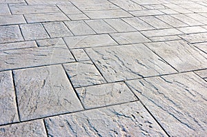 Floor with paving stones