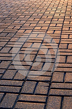 Floor with paving stones