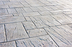 Floor with paving stones photo