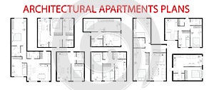 Floor plan. Architectural apartment project