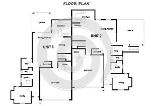 Floor plan. Interior. 2d floor plan for real estate. Home plan. Autocad drawing.