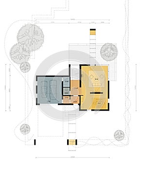 Floor plan of the living house