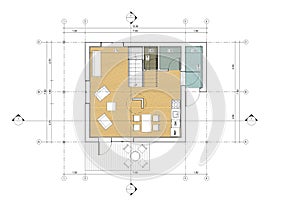 Floor plan of the living house