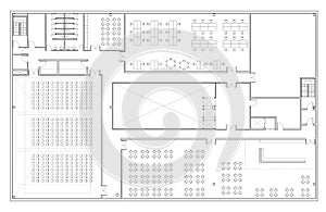 Floor plan of the office building