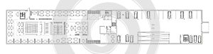 Floor plan of the office building