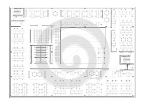 Floor plan of the office building