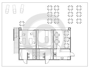 Floor plan of the small camping base