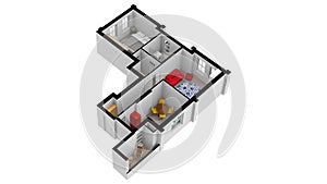 Floor plan top view Apartment interior floorplan