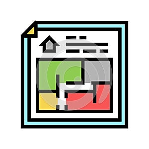 floor planning color icon vector illustration