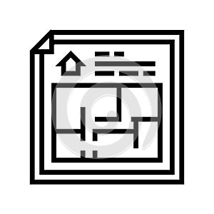 floor planning line icon vector illustration