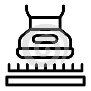 Floor polisher machine icon outline vector. Sanitation surface vehicle