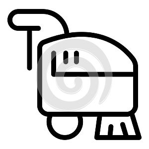 Floor polishing machine icon outline vector. Cleanliness housekeeping tool