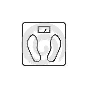 Floor scales line outline icon