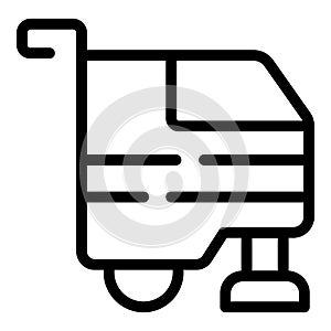 Floor scrubber icon outline vector. Surface cleaner vehicle