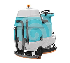 Floor Scrubber Machine Isolated
