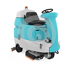 Floor Scrubber Machine Isolated