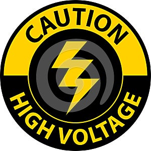 Floor Sign, Caution High Voltage