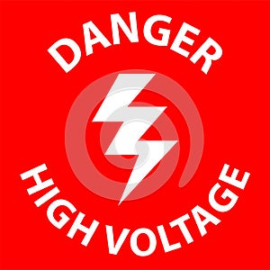 Floor Sign, Danger High Voltage
