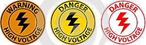 Floor Sign, Danger High Voltage