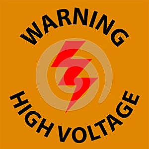 Floor Sign, Warning High Voltage