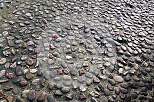 The floor small rocks