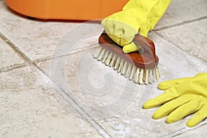 Floor scrubbing photo